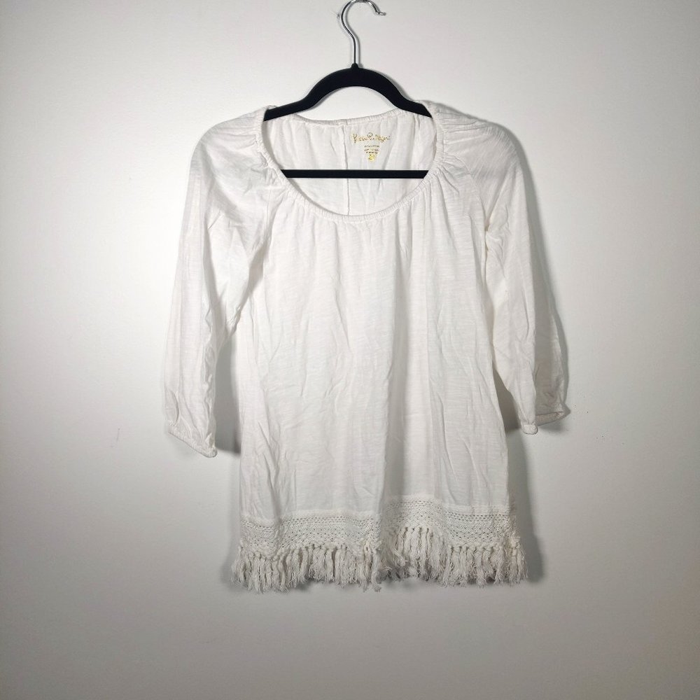 0010 Lilly Pulitzer Boho 3/4 length fringe